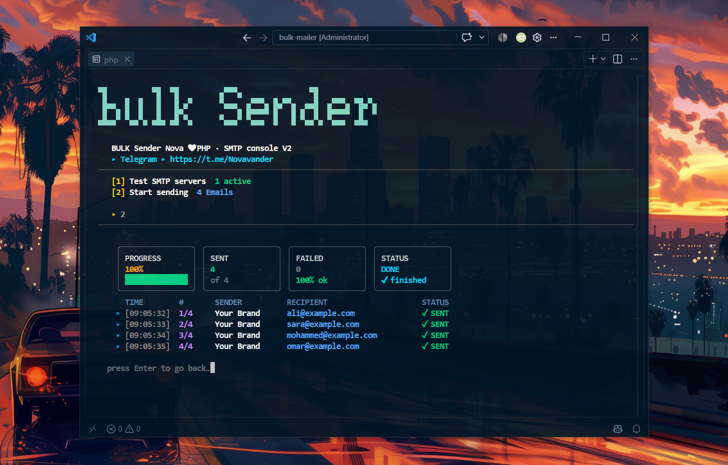 Sender Inbox To All domain V2